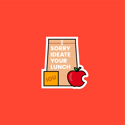 Sorry ideate your lunch art business humor iconography illustration punny business tech vector