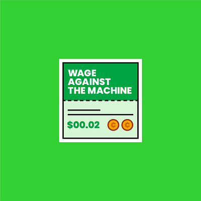 Wage against the machine art business humor iconography illustration punny business tech vector