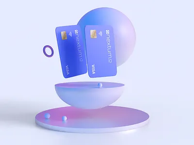 Nextum - 3d Design branding graphic design logo