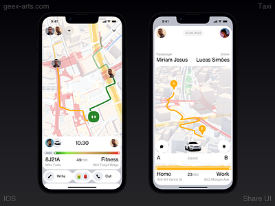 Taxi Share app dashboard interface ios ios 16 iphone iphone 14 location map maps mobile social taxi