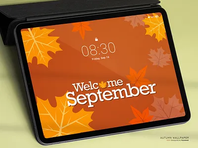 Autumn-inspired Wallpaper art design desktop wall graphic design graphicart ipadwall september wallart wallpaper wallpapers