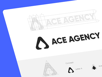 Ace Agency Logo ace agency branding design icon identity illustration logo minimal symbol vector