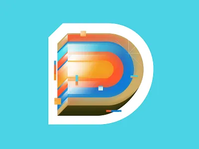 36 Days of Type - D 36daysoftype d gradient graphic design lettering sticker