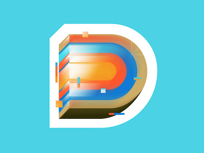 36 Days of Type - D 36daysoftype d gradient graphic design lettering sticker