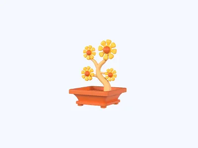Ikebana 3D icon 3d 3d art 3d design 3d designer 3d icon 3d icons freebie freebies icon icons ui
