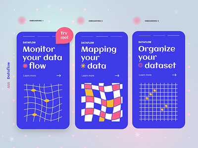 Dataflow OnBoarding + Widgets app application branding data dataflow dataset design flow graphic design onboarding ui ui design widget widgets