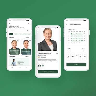Tutor Finder mobile app design education mobile design tutor uidesign