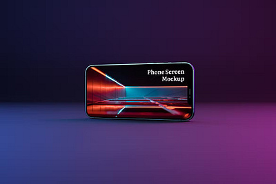 Neon Landscape iPhone Screen Mockup branding design free identity iphone 11 iphone screen landscape iphone mock up mockup mockup set neon neon landscape photoshop pro responsive screen screen devices screen mockup smartphone screen ui