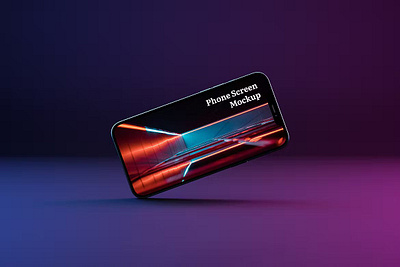 Neon Landscape iPhone Screen Mockup branding design free identity iphone 11 iphone screen landscape iphone mock up mockup mockup set neon neon landscape photoshop pro responsive screen screen devices screen mockup smartphone screen ui