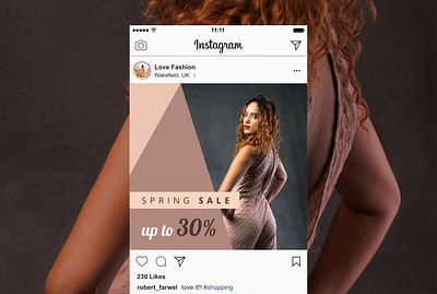 Clothing Store Instagram Post adv clothing dailyui instagram post mock up