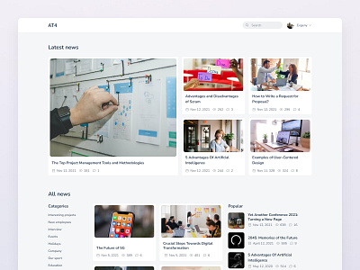 Corporate news blog blog categories news ui