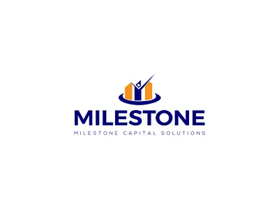 MILESTONE CAPITAL FINANCE SOLUTION LOGO DESIGN branding business logo creative logo design finance and banking logo odea finance logo deisgn graphic graphic design illustration logo milestone logo design and idea milstone compny logo design vector