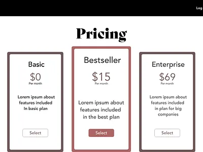 Flow - Pricing page brand branding design flow graphic design logo ui ux