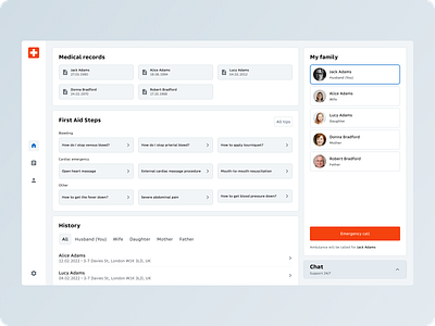 Emergency Call web app design emergency figma medic medicine ui ui design ux design