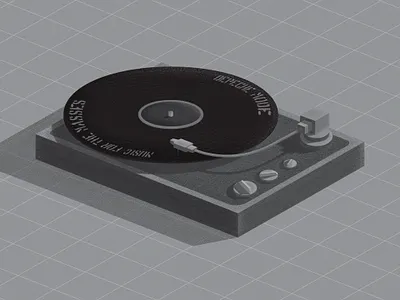 Turntable illustration turntable