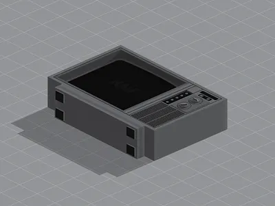 TV illustration television tv