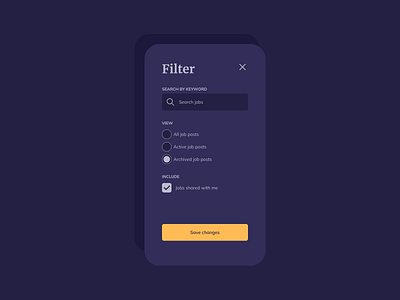 Filter Modal UI Design by Ildiko Gaspar on Dribbble