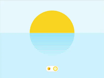 ☀️ Sunrise 2 Sunset Toggle Switch 🌙 ✨ animation app color dark dark light mode design illustration interaction light moon motion sun switch toggle ui ux