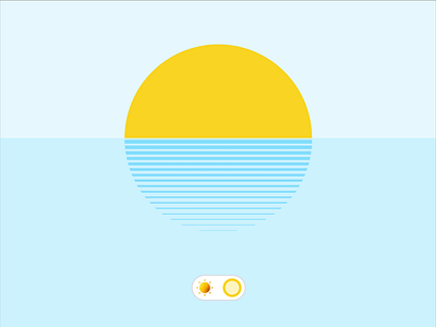 ☀️ Sunrise 2 Sunset Toggle Switch 🌙 ✨ animation app color dark dark light mode design illustration interaction light moon motion sun switch toggle ui ux