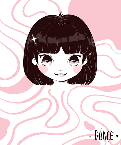 Manga drawing - Kawaii? ^^ anime drawing illustration kawaii manga minimalistic procreate