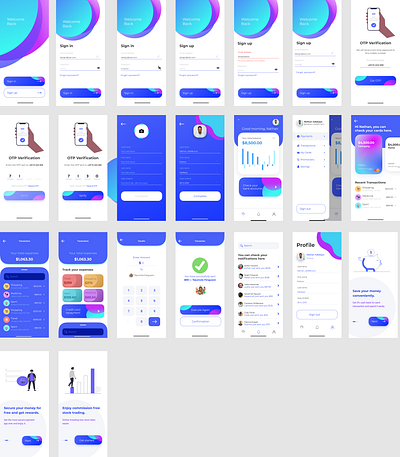 Finance App. app branding design ui ux