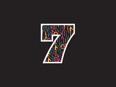 Sundays @ 7 branding design icon illustration logo typography vector