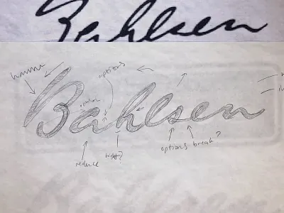 Bahlsen Logo Exploration Process branding design exploration hand lettering lettering logo logotype sketch type typography