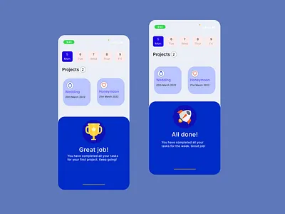Task/Project App app design illustration ui ux