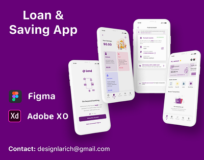 Loan & Savings App 3d adobe xd app branding design figma graphic design ios logo mobile mobile app mobile application ui ui design user experience user interface ux ux design xd