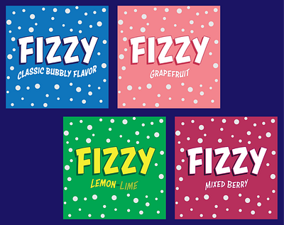 Fizzy Sparkling Water branding design graphic design logo typogra typography