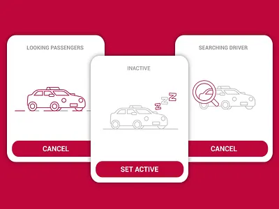 APP STATUS (Animated Icons) affter effects animated icon animation app car designer figma freelance icon illustration loading lottie mobility motion gaphics ui ui design uxui