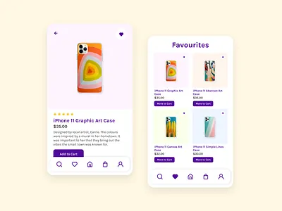 Daily UI #044 - Favourites app design daily ui 044 daily ui day 44 dailyui design favourite favourite design product page product page design single product page single product page design ui ui design web design
