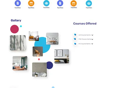 College page branding graphic design ui