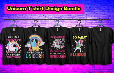 🦄🦄Unicorn T Shirt Design Bundle 🦄🦄