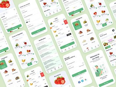 Grocery Delivery app app design apps apps design business app case study creative design delivery app ecommerce ecommerce app food delivery food delivery app fruits delivery app grocery grocery app design landing page minimal design mobile app resturant ui ux