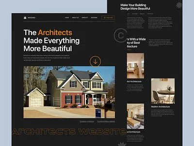 Misano - Architects Landing Page app architects architects landing page architects website clean design landing page ui ui design ui designer uiux ux website