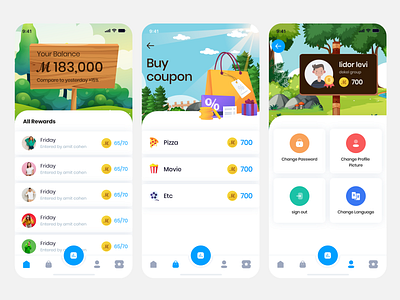 Reward App adobe xd android app design earning app graphic design illustration reward app ui ux