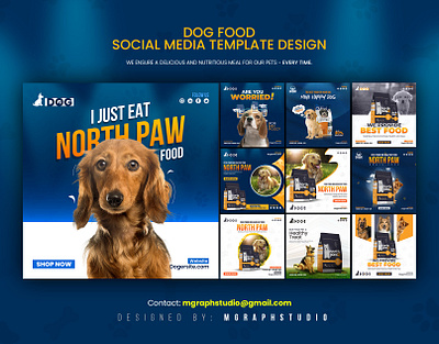 Pet food advertising social media banner design advertising banner creative banner dog post instagram post pet banner pet food ads banner social media web ads banner