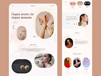 Jewelry Ecommerce Web Design Concept clean decorative design ecommerce eshop fashion homepage jewelry jewelry shop landingpage layout luxury minimal responsive web design ui uidesign ux web webdesign websitedesign