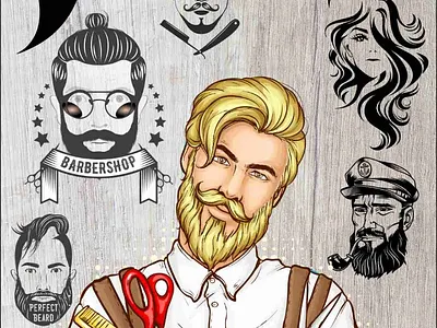 Salon design designing graphic design illustration poster