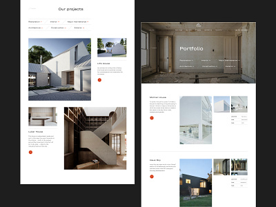 YANDA — CONSTRUCTION SERVICES WEBSITE architecture black construction design editorial landing page layout main page typography ui uiux web design website white