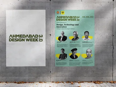 Branding of A Panel Discussion branding design week design weekm event green poster