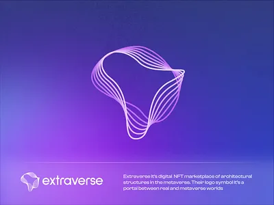 Extraverse | nft marketplace logo design animation bank binance bitcoin blockchain brand identity branding coin crypto cryptowallet etherium favicon finance logo logo design money nft sign symbol token