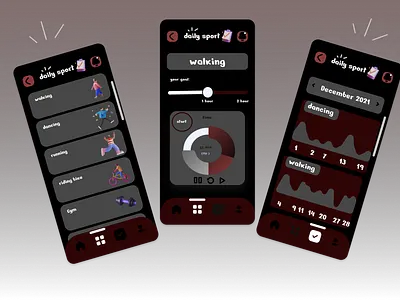 Daily sport 3d animation bicycle branding dance graphic design gym logo motion graphics riding bike running sport ui ux walking