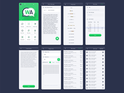 Whats Web Scanner app logo app ui design fancy font illustration