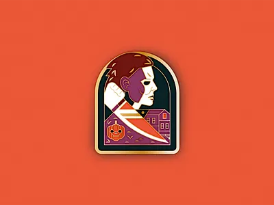 Michael Myers Halloween enamel pin design enamel pin enamel pin design enamel pins graphic design halloween horror horror movies illustration logo michael myers retro sticker vector