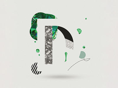 D 36days abstract collage collage art collage digital collage maker collageart daily design graphic graphicdesign green illustration letter lettering morris pattern type typo typography