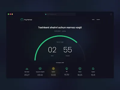 MyNamaz dark darkmode fullscreen muslim namaz prayer ui