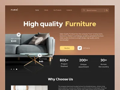 Web Design - Furniture Store | Home Page design furniture home home page homepage landing page landingpage uidesign uiux userinterface uxui web design web page web site website