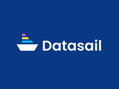 datasail a analyse analytics boat branding chart clever creative data design logo minimal ocean sail sea simple softwar technology